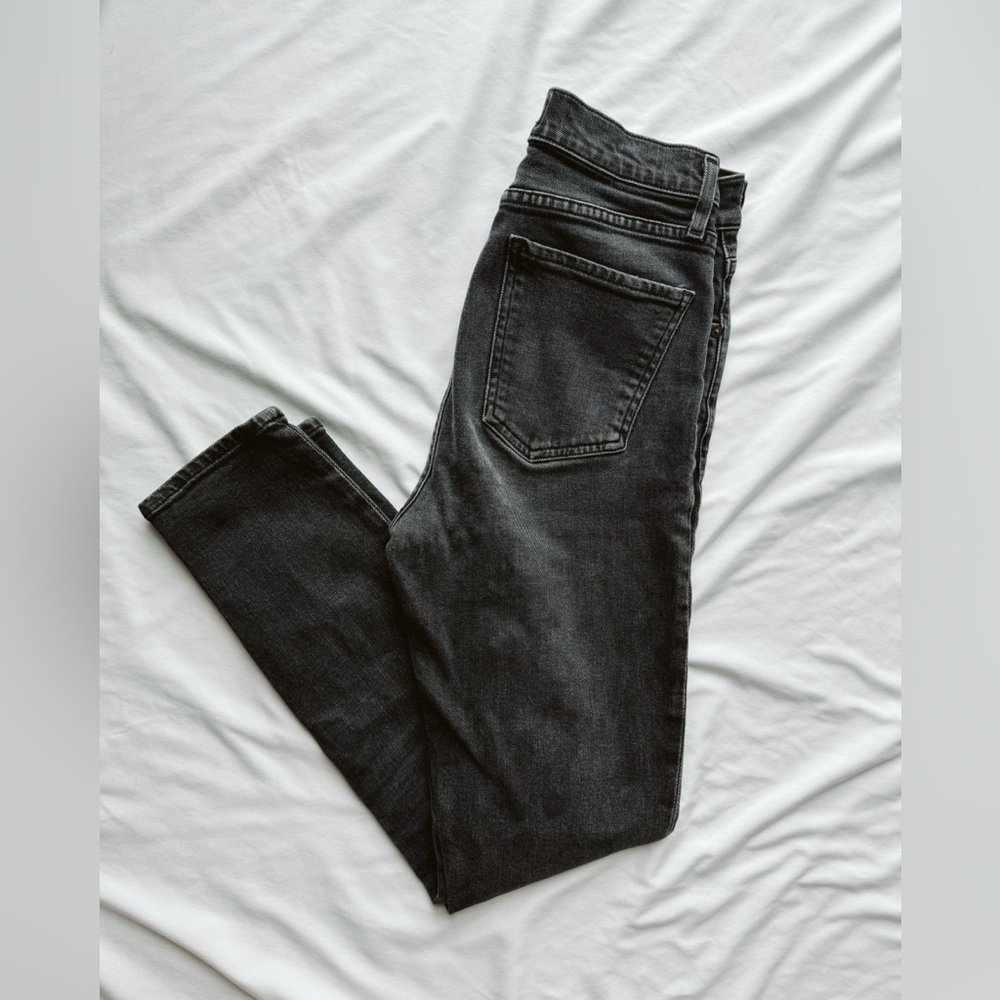 AGOLDE Nico high-waisted straight-leg jeans in faded black - Size 24 - Picture 10 of 12